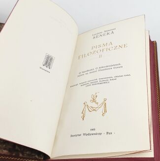 SENEKA Pisma filozoficzne Tom I - II skóra - 5