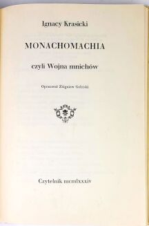 KRASICKI- MONACHOMACHIA edycja bibliofilska - 3