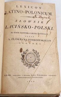 BOBROWSKI - SŁOWNIK ŁACIŃSKO-POLSKI Wilno 1822 - 3