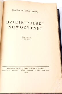 KONOPCZYŃSKI- DZIEJE POLSKI NOWOŻYTNEJ t.1-2 (komplet) wyd.1936 - 5