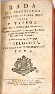 TYSSOT - RADA DLA POSPOLSTWA WZGLĘDEM ZDROWIA JEGO t.I-III [komplet w 1 wol.] 1777 skóra - 3