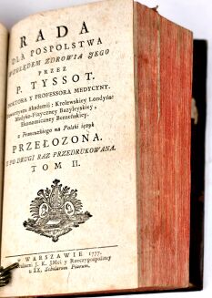 TYSSOT - RADA DLA POSPOLSTWA WZGLĘDEM ZDROWIA JEGO t.I-III [komplet w 1 wol.] 1777 skóra - 4
