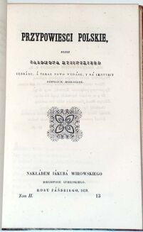 WÓJCICKI - BIBLIOTEKA STAROŻYTNA  PISARZY POLSKICH t.2 1843r. - 6