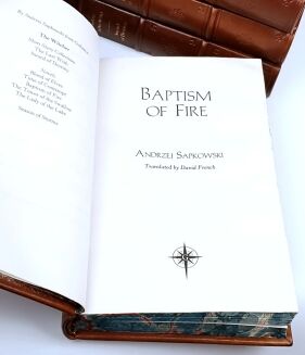 SAPKOWSKI - THE WITCHER complete series leather binging - 16