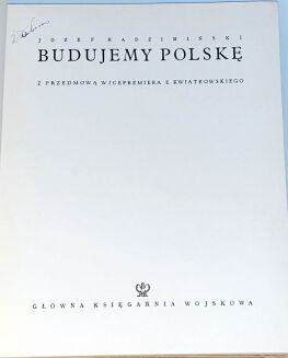 RADZIMIŃSKI - BUDUJEMY POLSKĘ obwoluta - 4