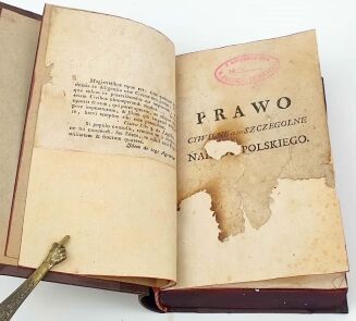 OSTROWSKI- PRAWO CYWILNE NARODU POLSKIEGO t.1-2 [koplet w 2 wol.] wyd. 1784 - 4