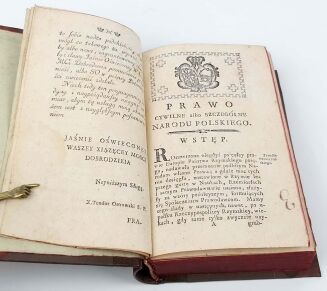 OSTROWSKI- PRAWO CYWILNE NARODU POLSKIEGO t.1-2 [koplet w 2 wol.] wyd. 1784 - 8
