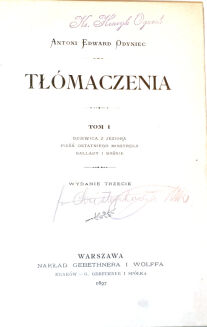 ODYNIEC - TŁÓMACZENIA tom I-II - 2