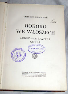 CHŁĘDOWSKI- ROKOKO WE WŁOSZECH wyd. 1915 - 4