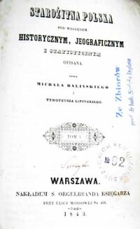 BALIŃSKI; LIPIŃSKI- STAROŻYTNA POLSKA t. I-IV [komplet] wyd. 1843r. ORYGINAŁ - 2