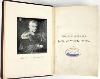 WEYSSENHOFF - PAMIĘTNIK GENERAŁA J. WEYSSENHOFFA 1904r. napoleonica - 2