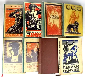 BURROUGHS -  TARZAN. Zestaw pierwszych polskich wydań, 9 tomów - 2