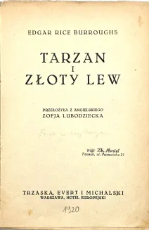 BURROUGHS -  TARZAN. Zestaw pierwszych polskich wydań, 9 tomów - 4