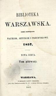 [WYCIECZKA NA LITWĘ] BIBLIOTEKA WARSZAWSKA 1857 t.1-2 - 3