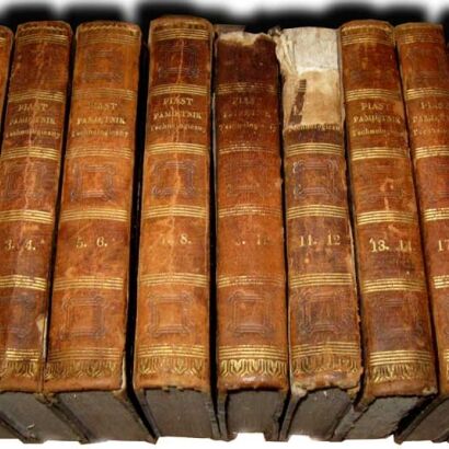 PIAST czyli  PAMIETNIK TECHNOLOGICZNY wyd. 1829r. OGRODNICTWO, GOSPODARSTWO WIEYSKIE I DOMOWE.. 18 tomików