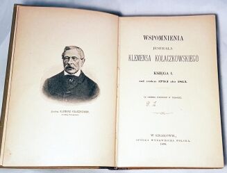 KOŁACZKOWSKI - WSPOMNIENIA JENERAŁA KLEMENSA KOŁACZKOWSKIEGO. Ks. 1-5 (komplet w 2 wol.)  Kraków. 1898-1901 - 2