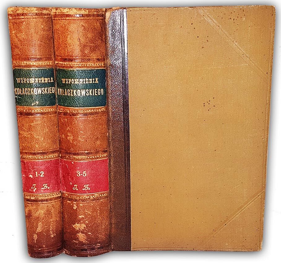 KOŁACZKOWSKI - WSPOMNIENIA JENERAŁA KLEMENSA KOŁACZKOWSKIEGO. Ks. 1-5 (komplet w 2 wol.)  Kraków. 1898-1901