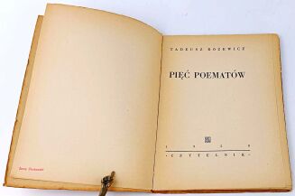 RÓŻEWICZ- PIĘĆ POEMATÓW wyd.1 - 2