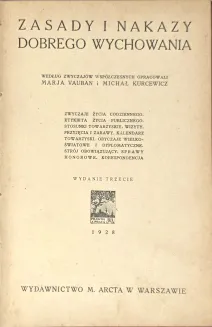 VAUBAN - ZASADY DOBREGO WYCHOWANIA savoir-vivre 1928r. - 3
