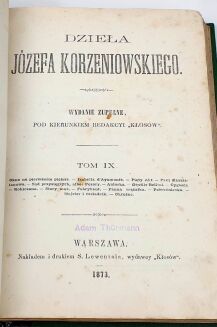 KORZENIOWSKI- DZIEŁA wyd. 1871 t.1-12 [komplet w 12wol.] - 8