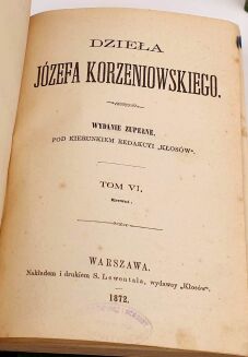 KORZENIOWSKI- DZIEŁA wyd. 1871 t.1-12 [komplet w 12wol.] - 10