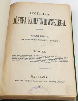 KORZENIOWSKI- DZIEŁA wyd. 1871 t.1-12 [komplet w 12wol.] - 11