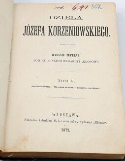 KORZENIOWSKI- DZIEŁA wyd. 1871 t.1-12 [komplet w 12wol.] - 12