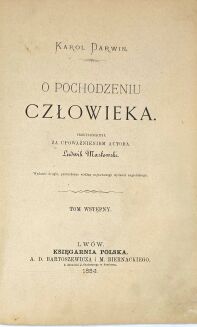 DARWIN - O POCHODZENIU CZŁOWIEKA / ON THE ORIGIN OF MAN 1884, second polish edition - 4