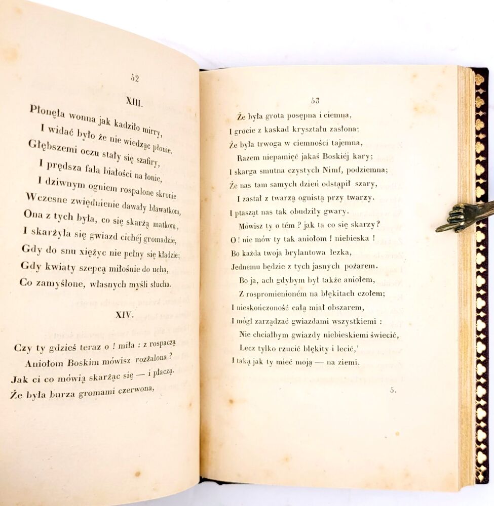 Słowacki Juliusz, Trzy Poemata, wyd.1, Paryż 1839, karta z tekstem