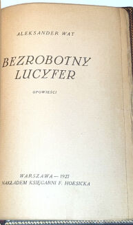 WAT - BEZROBOTNY LUCYFER wyd.1 z 1927 - 4