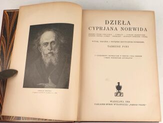 NORWID - DZIEŁA wyd.1934 oprawa luksusowa skóra - 5