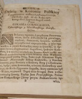 GÓRNICKI- DZIEJE W KORONIE POLSKIEY wyd. 1754r. - 3