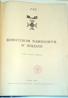 BOHATEROM NARODOWYM W HOŁDZIE wyd. 1936r. OPRAWA - 2