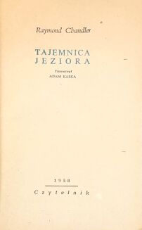 CHANDLER- TAJEMNICA JEZIORA wyd.1 - 2