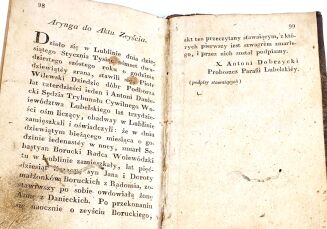 PRZEPISY TYCZĄCE SIĘ  AKTÓW STANU CYWILNEGO W KRÓLESTWIE POLSKIM. Warszawa 1825 - 5