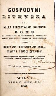 ZAWADZKA - GOSPODYNI LITEWSKA Wilno 1851 efektowny półskórek z epoki - 4