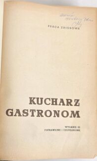 KUCHARZ GASTRONOM wyd. 1968r., obwoluta - 5