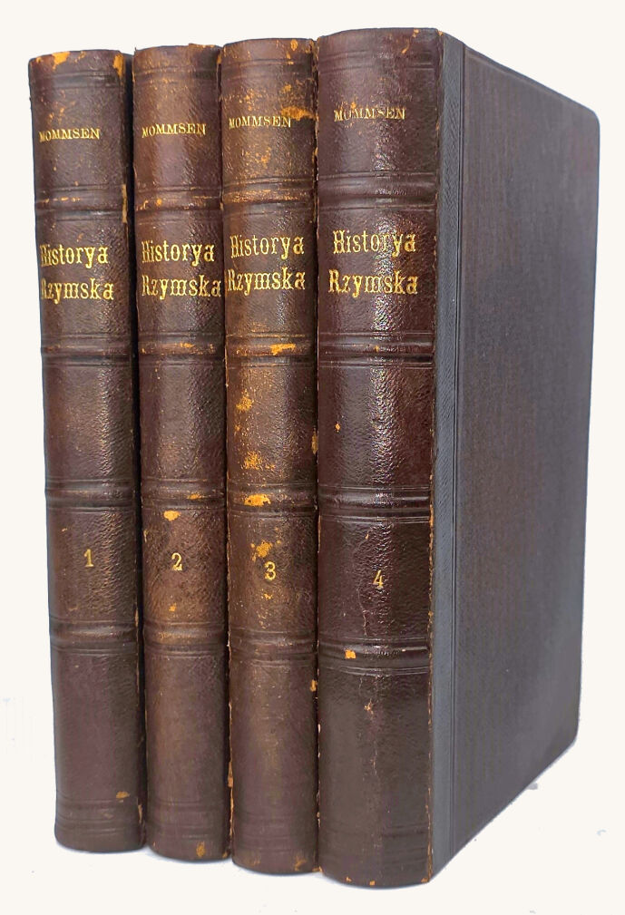 MOMMSEN- HISTORYA RZYMSKA T. 1-4 (komplet w 4wol.) wyd. 1867