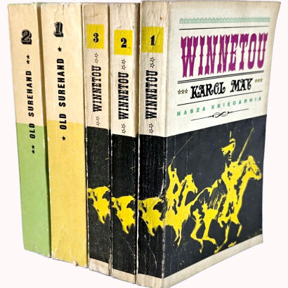 MAY- WINNETOU 1-3. OLD SUREHAND 1-2. wyd. 1968-9