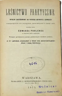 POHLENS - LEŚNICTWO PRAKTYCZNE wyd. 1875 - 3