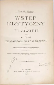 STRUVE Henryk - WSTĘP KRYTYCZNY DO FILOZOFII - 3