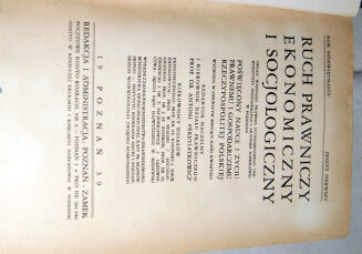 RUCH PRAWNICZY EKONOMICZNY SOCJOLOGICZNY półrocznik 1939 - 4