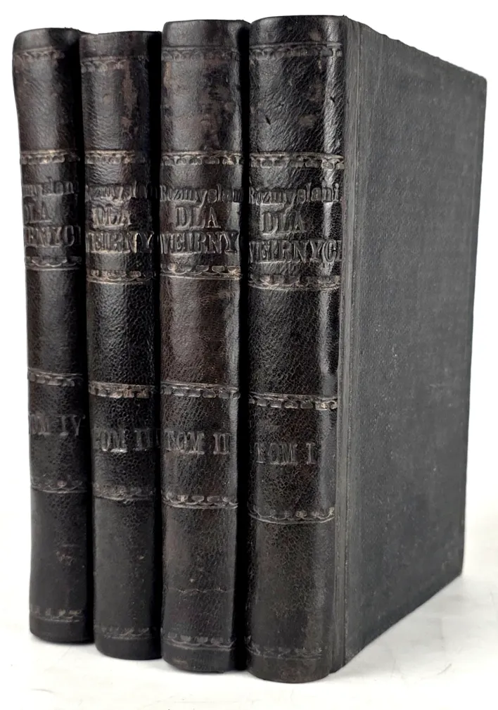 CHAIGNON - ROZMYŚLANIA DLA WIERNYCH T.1-4 [komplet w 4 wol.] wyd. 1895