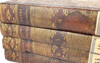 POUGET- NAUKI KATOLICKIE t.1-4 [komplet] 1830 oprawa - 3