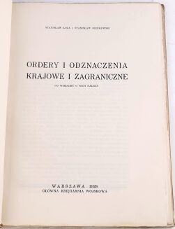 ŁOZA; BIEŃKOWSKI - ORDERY I ODZNACZENIA - 2