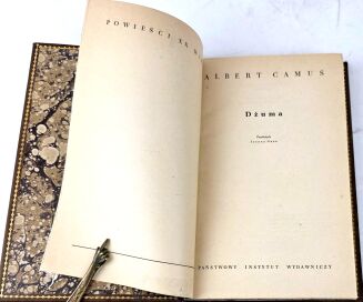 ALBERT CAMUS - DŻUMA wyd.1 - 3