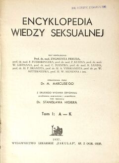 FREUD, MARCUSE; HIGIER- ENCYKLOPEDIA WIEDZY SEKSUALNEJ t.1-4 [komplet w 4 wol.] wyd.1937 - 4