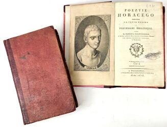 HORACY - POEZYIE HORACEGO PRZEŁOŻONE NA JĘZYK POLSKI I PRZYPISAMI OBJAŚNIONE PRZEZ M. MARCINA FIAŁKOWSKIEGO. T. I–II [komplet w 2 wol.]  Wrocław, u Wilhelma Bogumiła Korna, 1818 - 3