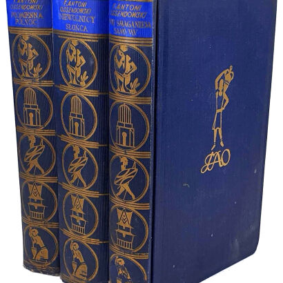 OSSENDOWSKI- PŁOMIENNA PÓŁNOC; NIEWOLNICY SŁOŃCA; POD SMAGANIEM SAMUMU - OPRAWA WYDAWNICZA