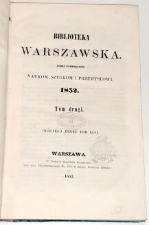 BIBLIOTEKA WARSZAWSKA tom 1-3 z 1852 roku ryciny - 13